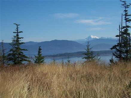 A view of Mount Baker from Guemes Mountain.